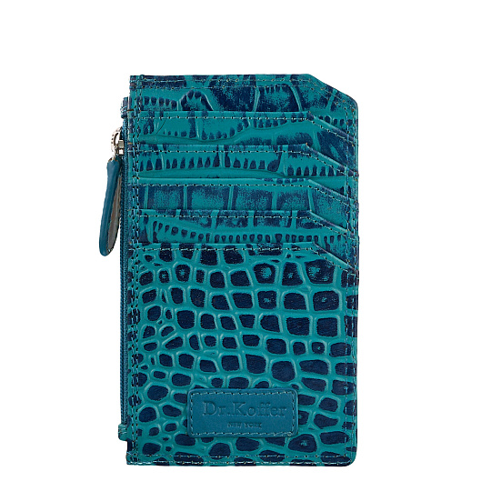 Кредитница Dr.Koffer из натуральной кожи синяя