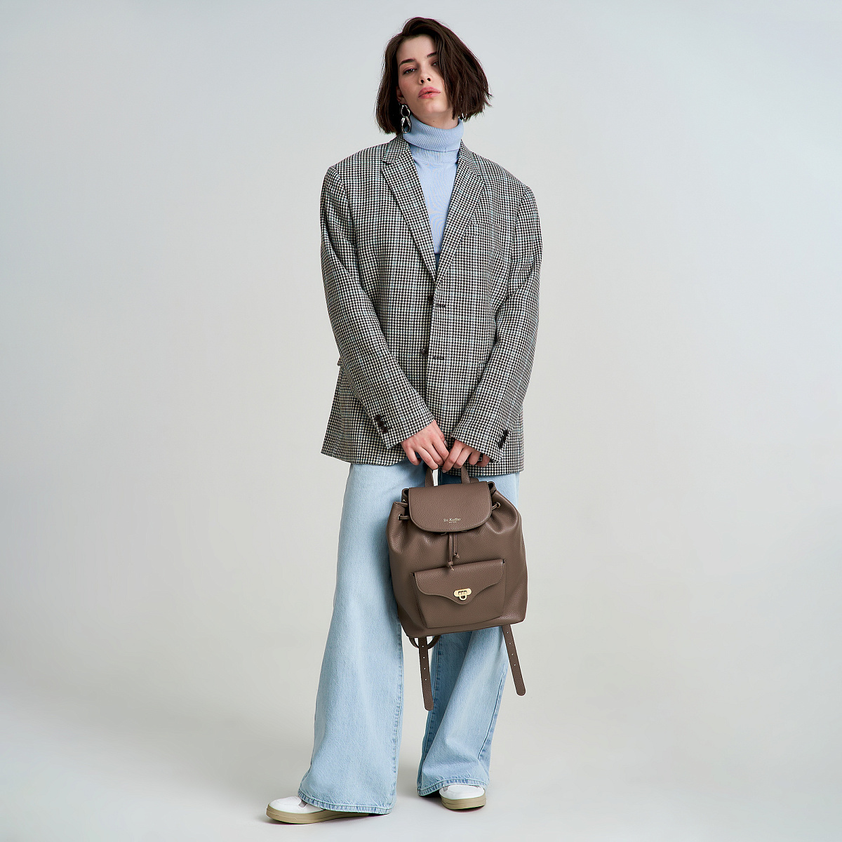 Рюкзак Dr. Koffer из натуральной кожи фиолетовый