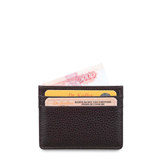 Кредитница Dr.Koffer из натуральной кожи коричневая