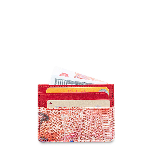 Кредитница Dr.Koffer из натуральной кожи фиолетовая