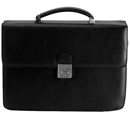 Портфель Dr.Koffer из натуральной кожи черный