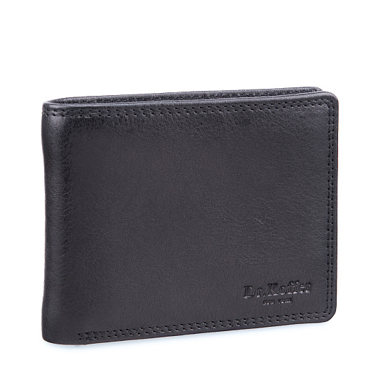 Портмоне Dr.Koffer из натуральной кожи черное