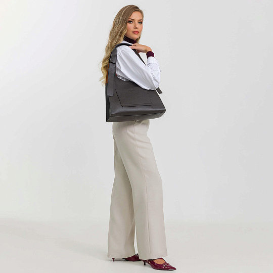 Женская сумка Dr. Koffer из натуральной кожи коричневая