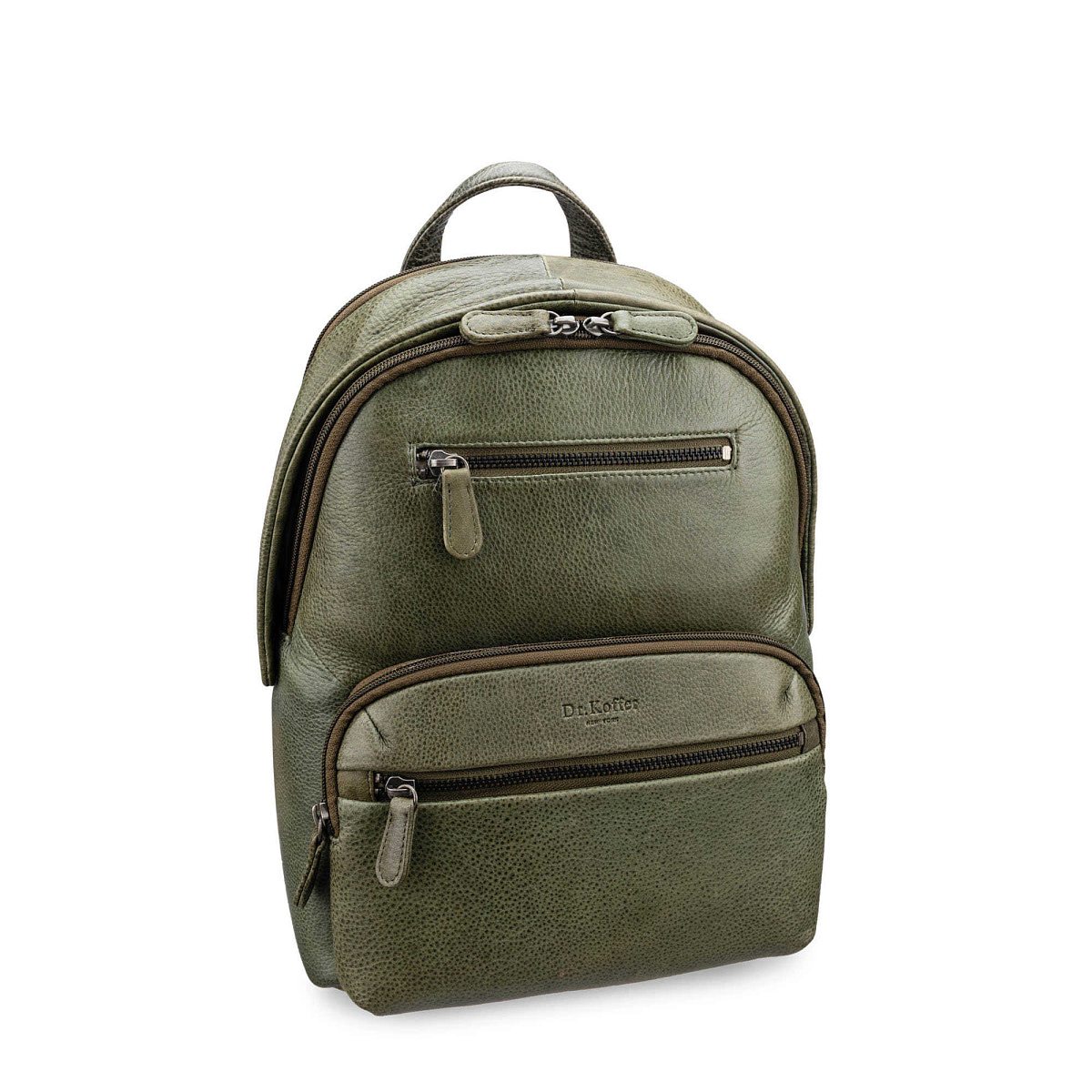 Рюкзак Dr.Koffer из натуральной кожи зеленый
