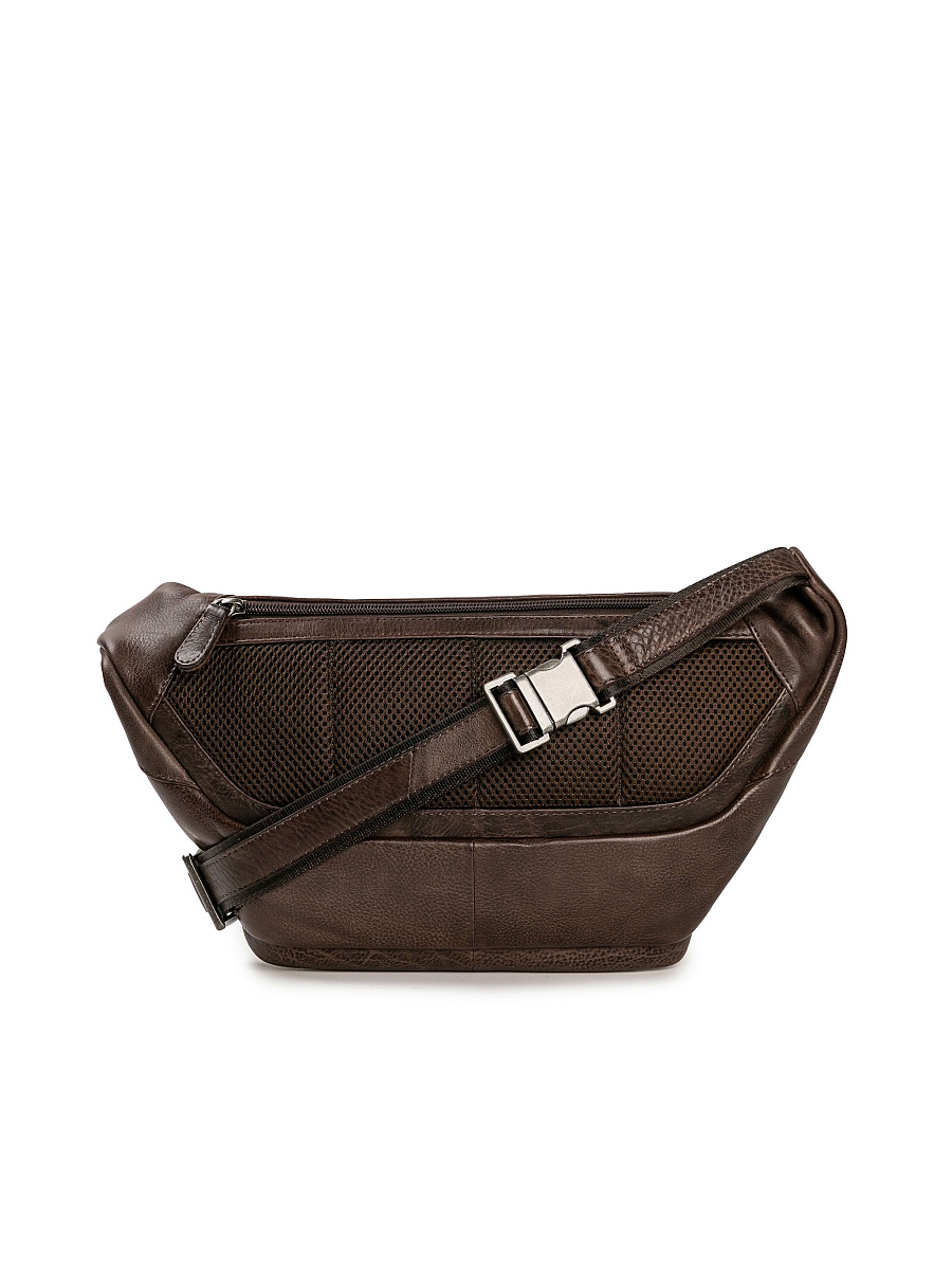 Сумка на пояс Dr. Koffer из натуральной кожи коричневая