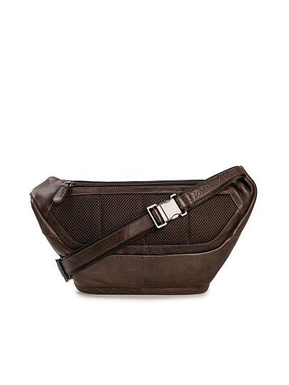 Сумка на пояс Dr. Koffer из натуральной кожи коричневая