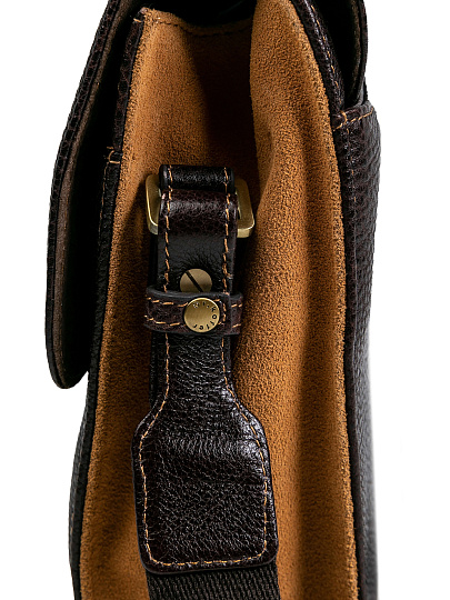 Сумка через плечо Dr.Koffer из натуральной кожи коричневая