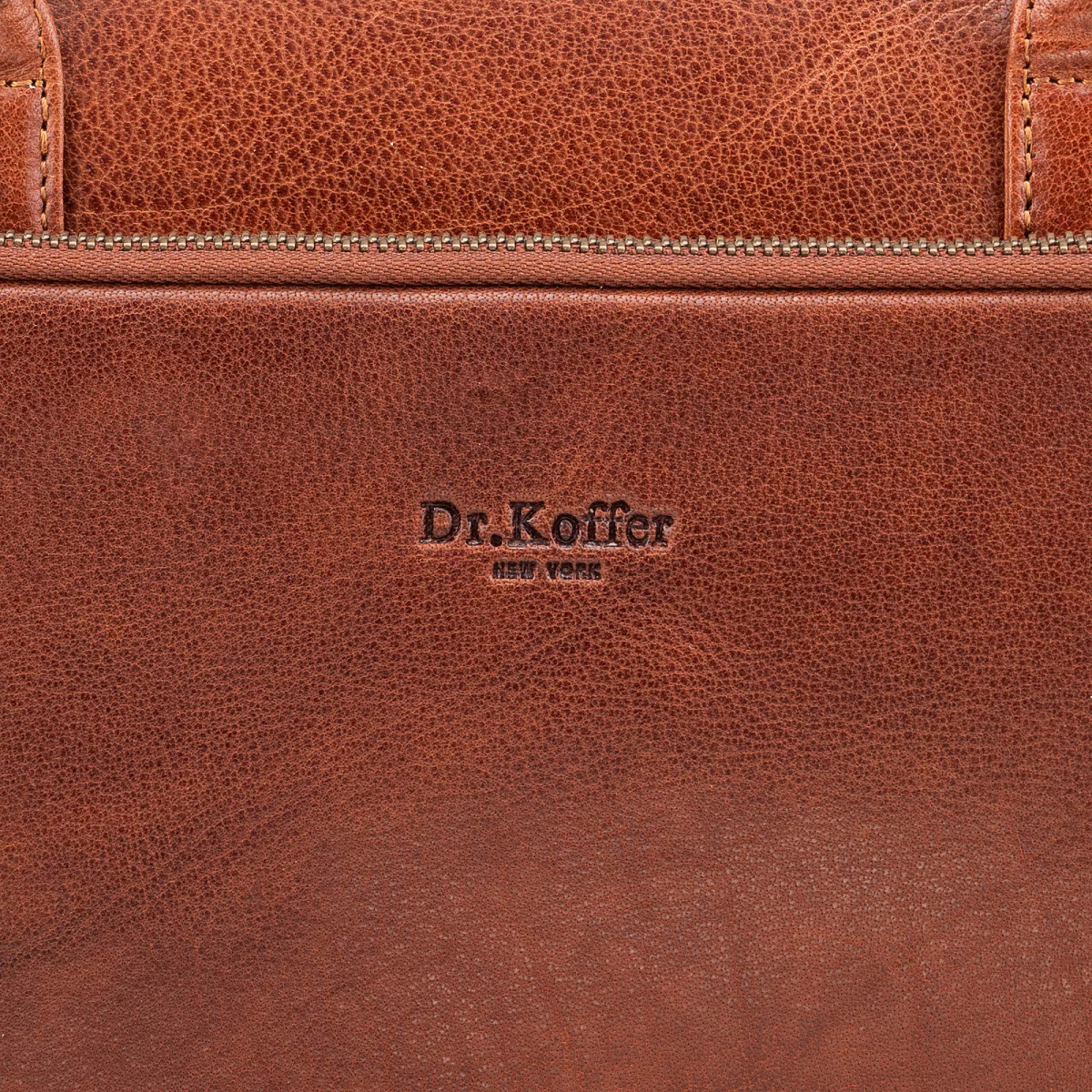 Деловая сумка Dr.Koffer из натуральной кожи коричневая