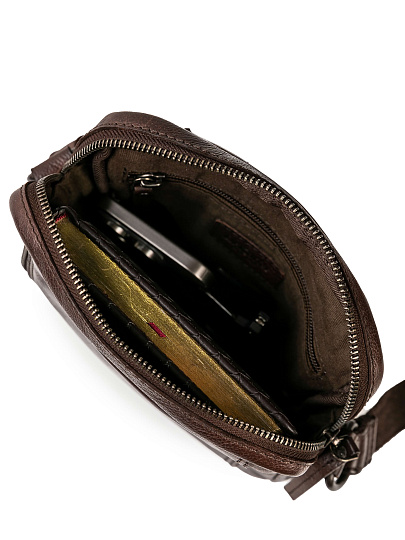 Сумка через плечо Dr.Koffer из натуральной кожи коричневая