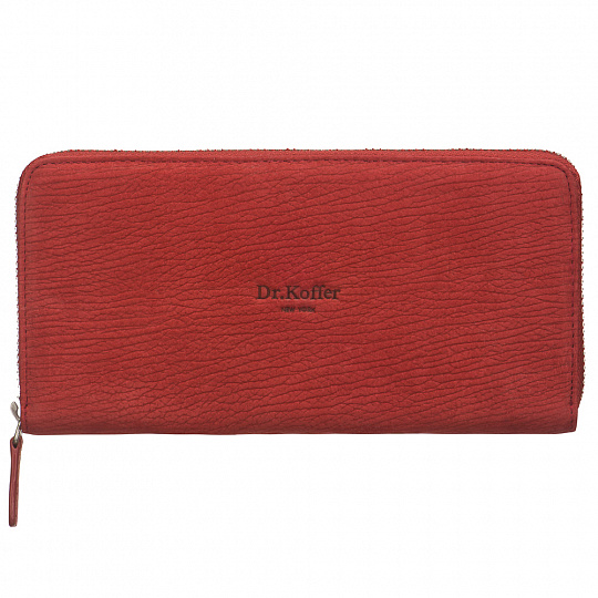 Красное женское портмоне из кожи с конструкцией "гармошка" Dr.Koffer X510330-164-03
