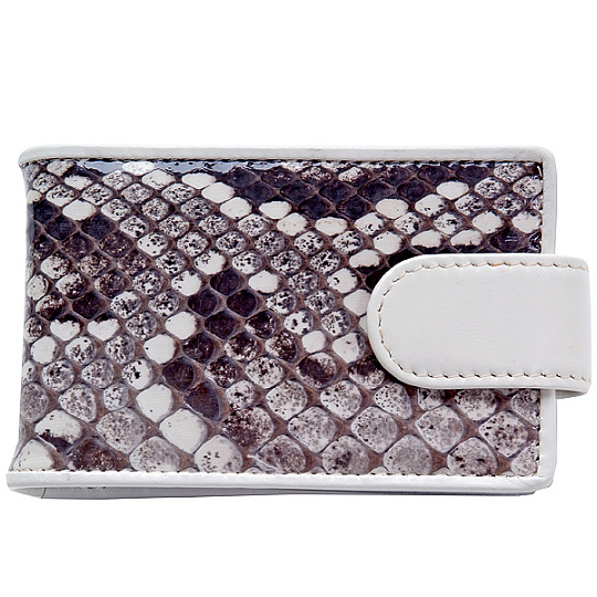 Визитница Dr.Koffer из натуральной кожи белая