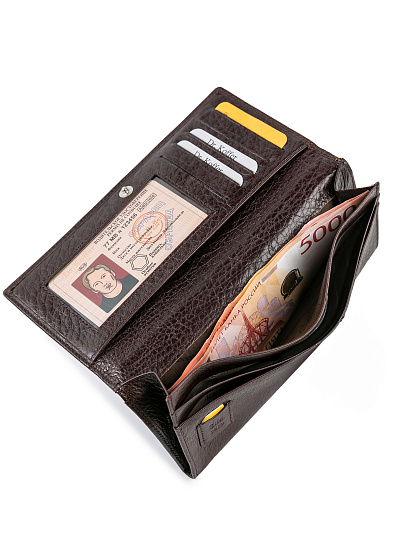 Кошелек Dr.Koffer из натуральной кожи коричневый