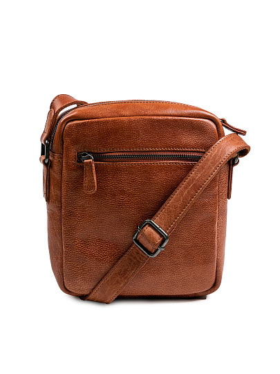 Сумка через плечо Dr.Koffer из натуральной кожи коричневая