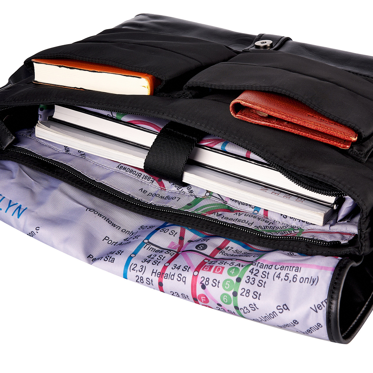 Сумка через плечо Dr.Koffer из нейлона и натуральной кожи