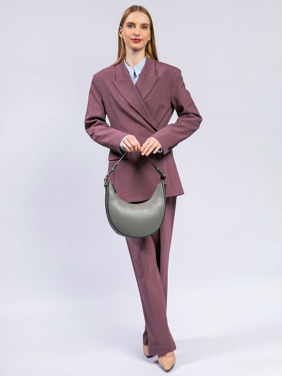 Женская сумка Dr. Koffer из натуральной кожи серая