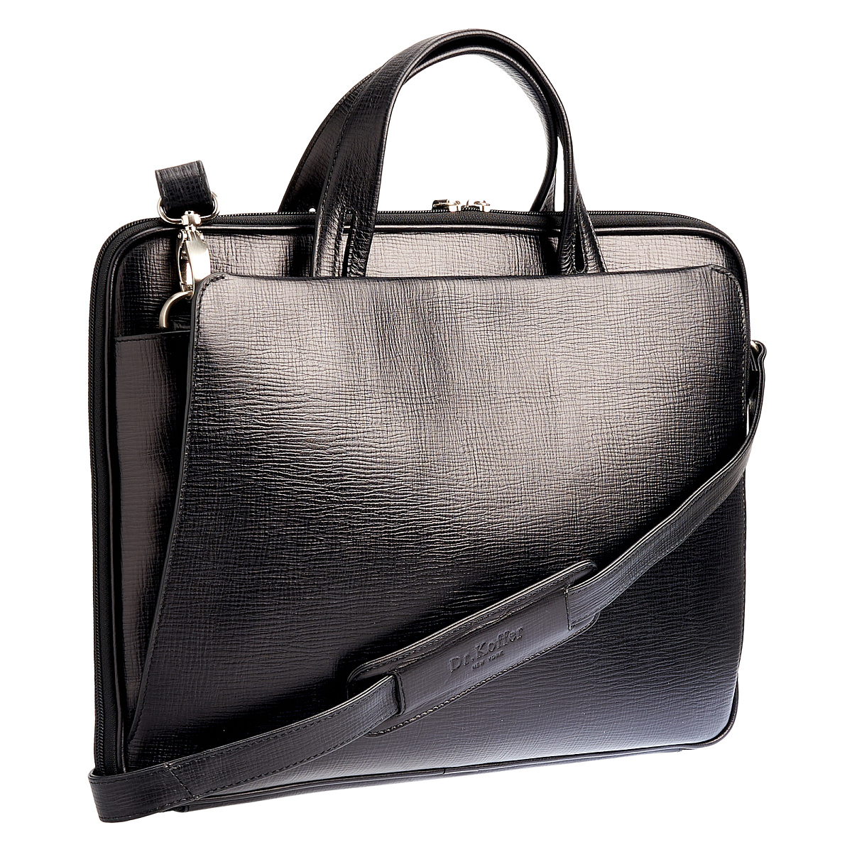 Женская сумка Dr.Koffer из натуральной кожи чёрная