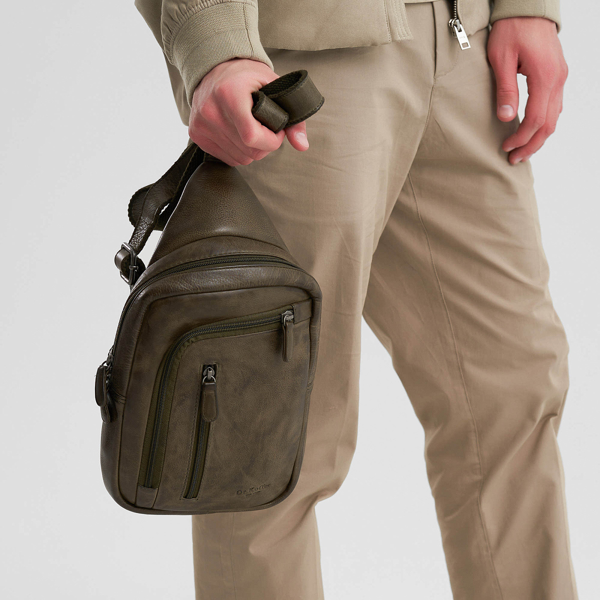 Рюкзак Dr.Koffer из натуральной кожи коричневый