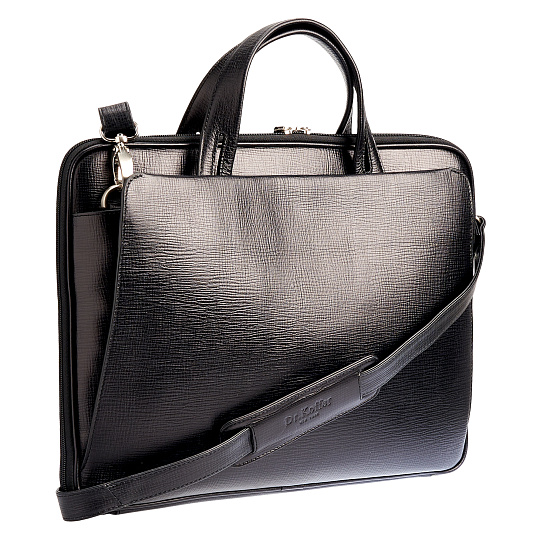 Женская сумка Dr.Koffer из натуральной кожи чёрная