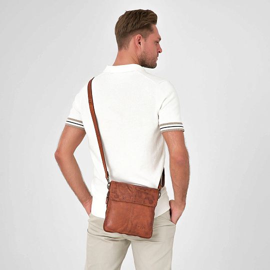 Сумка через плечо Dr.Koffer из натуральной кожи коричневая