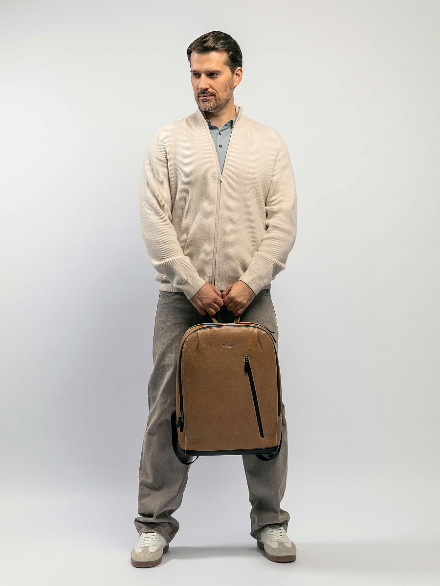 Рюкзак Dr.Koffer из натуральной кожи синий