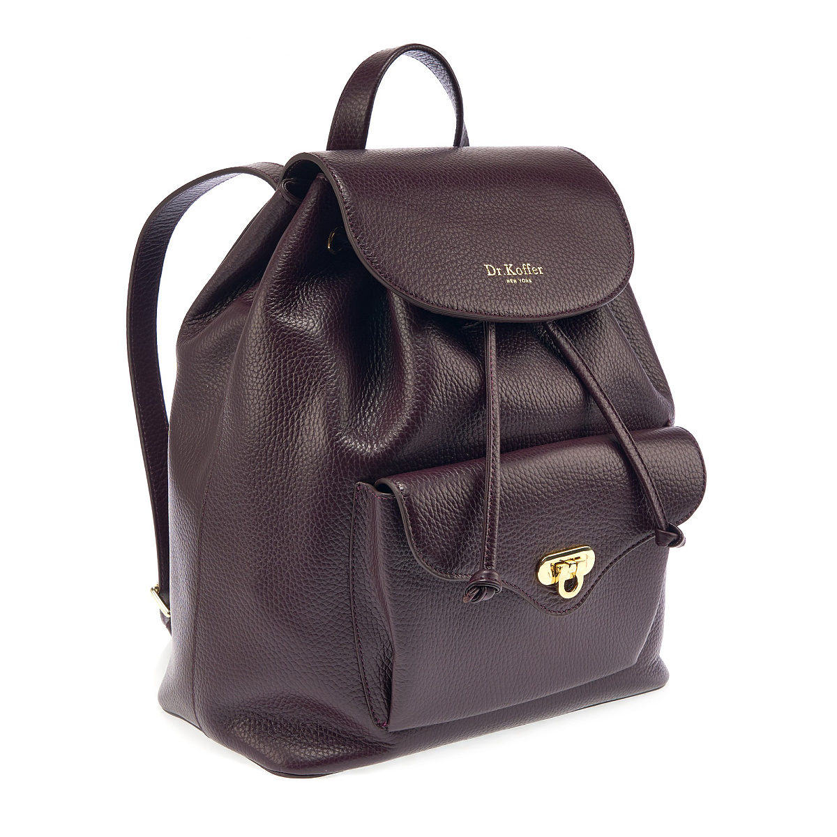 Рюкзак Dr. Koffer из натуральной кожи фиолетовый