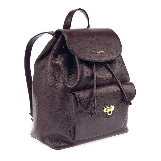 Рюкзак Dr. Koffer из натуральной кожи фиолетовый