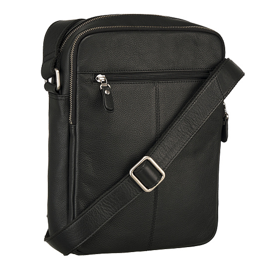 Сумка через плечо Dr.Koffer из натуральной кожи черная