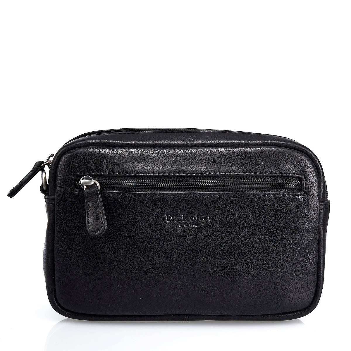 Сумка барсетка из натуральной кожи Dr. Koffer черная