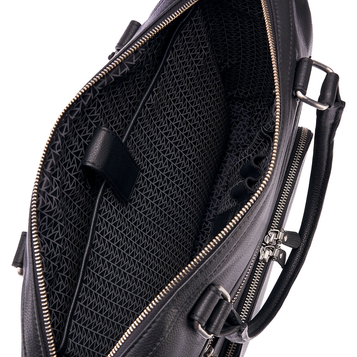 Деловая сумка Dr.Koffer из натуральной кожи черная