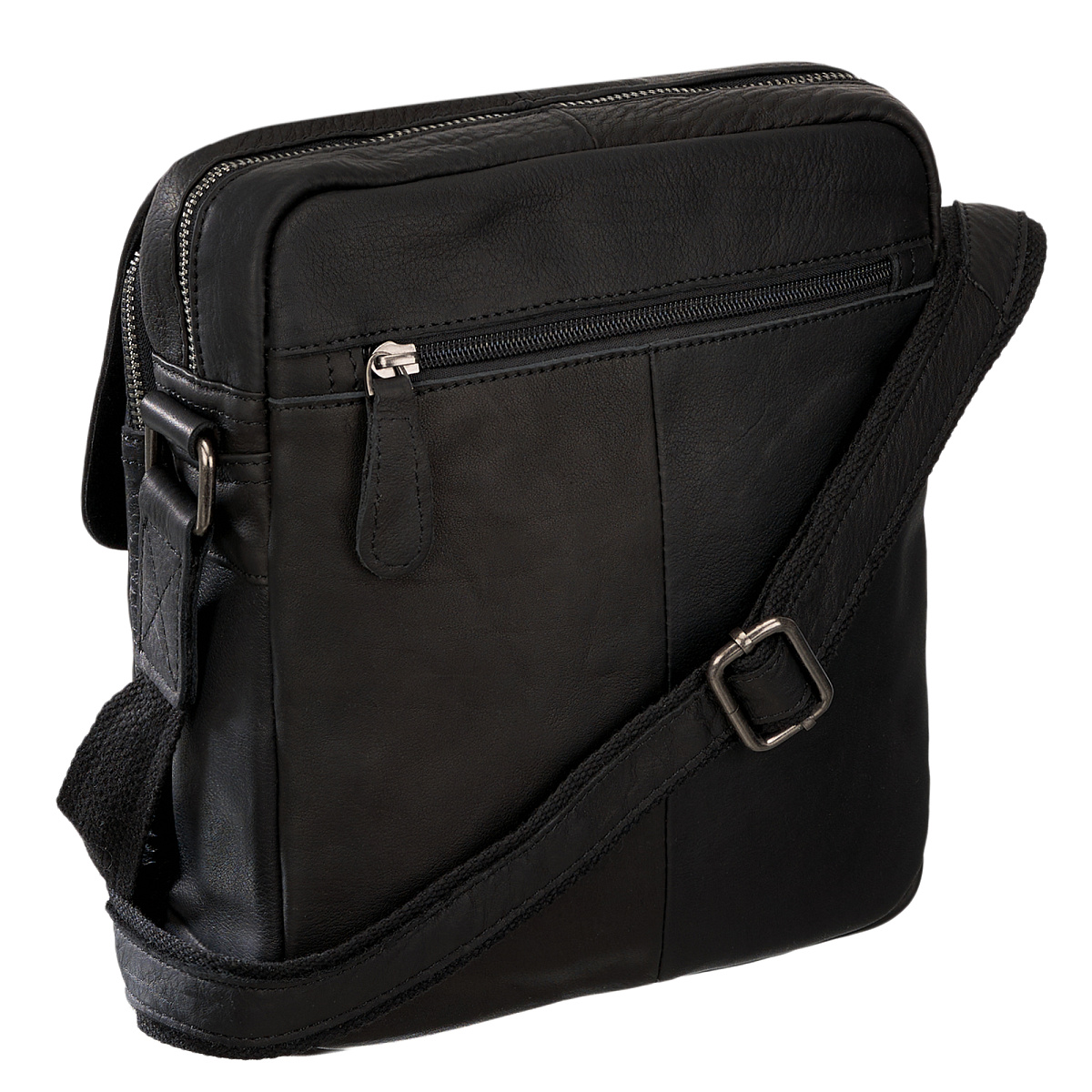 Сумка через плечо Dr.Koffer из натуральной кожи черная