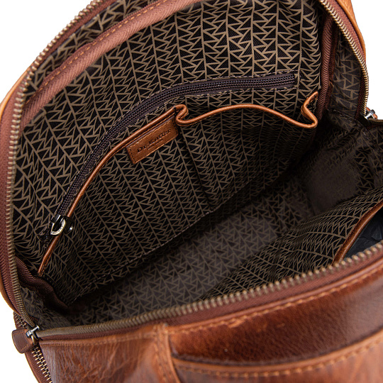 Рюкзак Dr.Koffer из натуральной кожи светло-коричневый