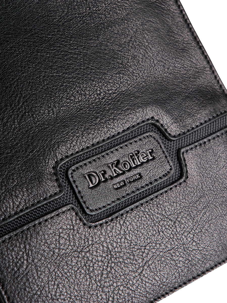 Сумка через плечо Dr.Koffer из натуральной кожи черная