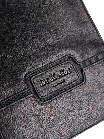 Сумка через плечо Dr.Koffer из натуральной кожи черная