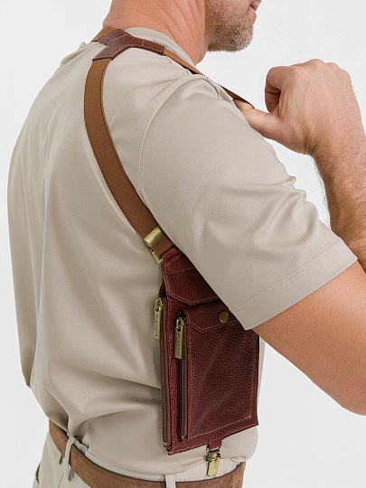 Нагрудный кошелек дорожный Dr.Koffer из натуральной кожи