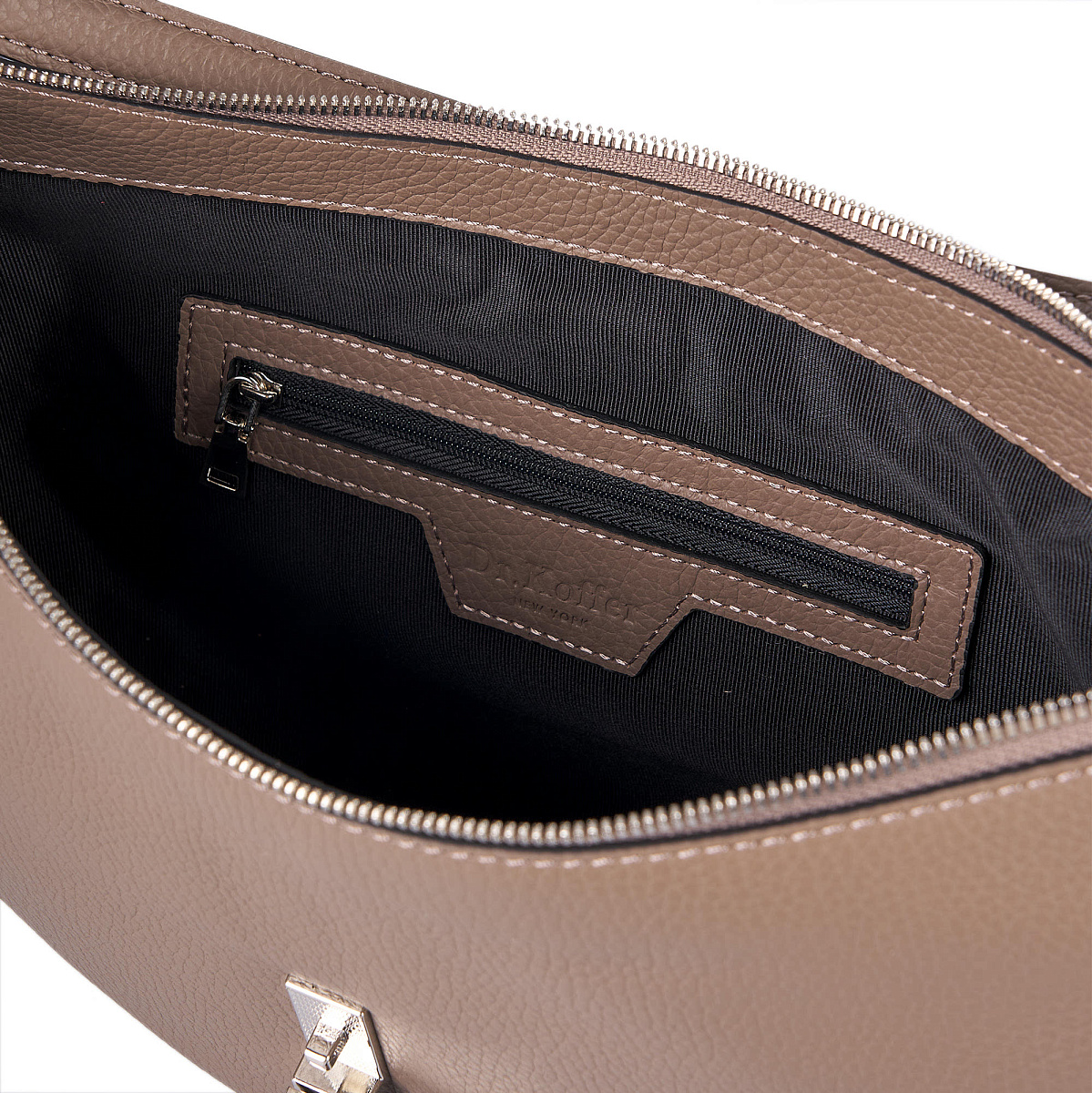 Женская сумка Dr. Koffer из натуральной кожи бежевая