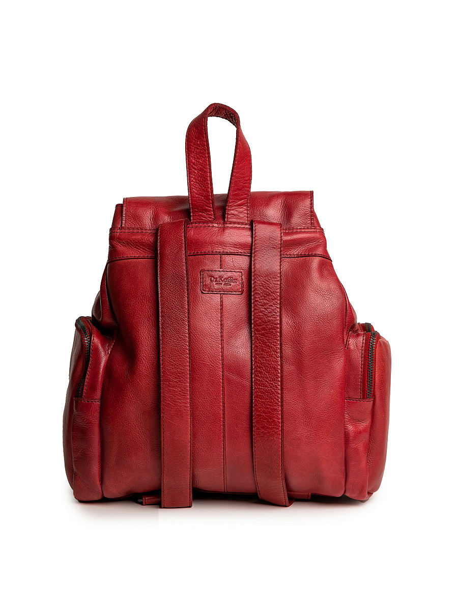Рюкзак Dr.Koffer из натуральной кожи красный