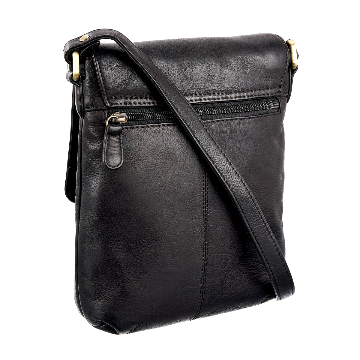 Сумка через плечо Dr.Koffer из натуральной кожи черная