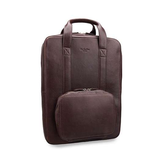 Рюкзак Dr.Koffer из натуральной кожи темно-коричневый