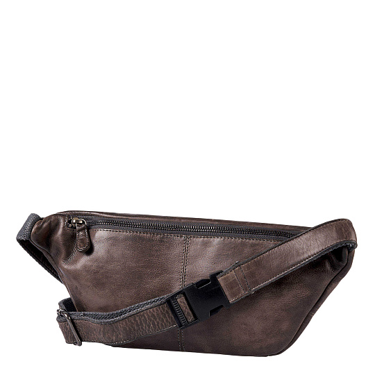 Сумка на пояс Dr. Koffer из натуральной кожи серая