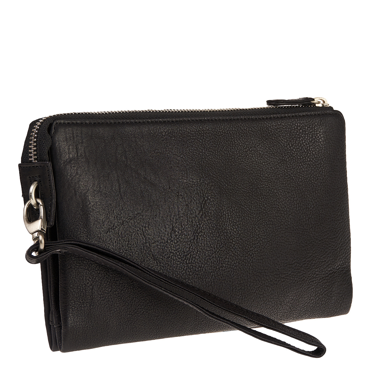 Сумка барсетка из натуральной кожи Dr. Koffer черная