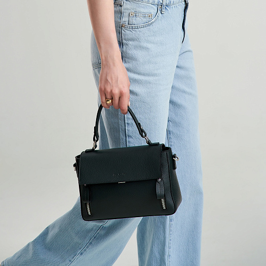 Женская сумка Dr. Koffer из натуральной кожи зеленая