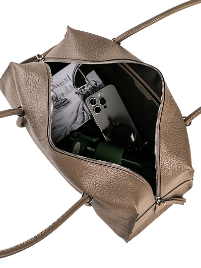 Женская сумка Dr. Koffer из натуральной кожи коричневая