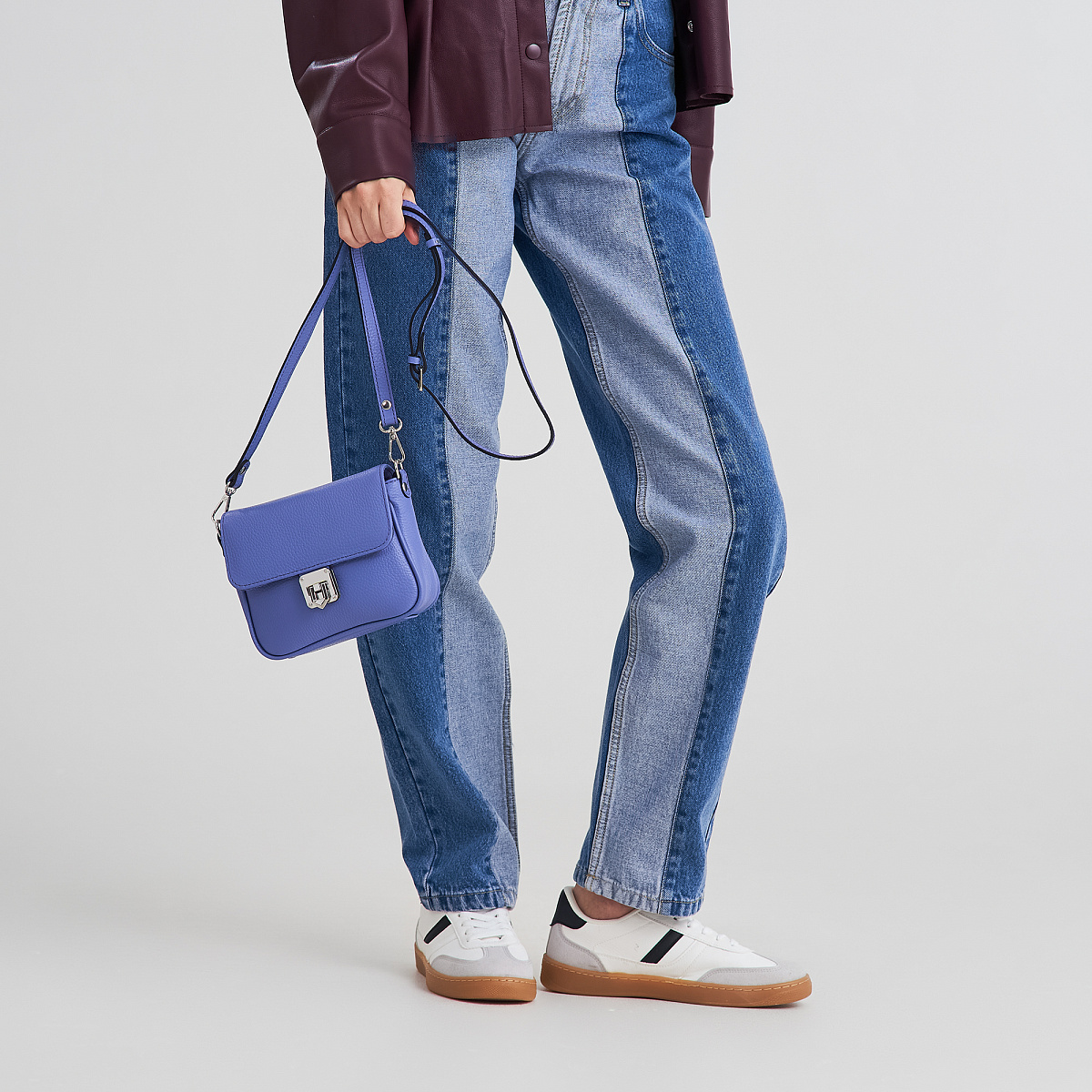 Женская сумка Dr. Koffer из натуральной кожи фиолетовая