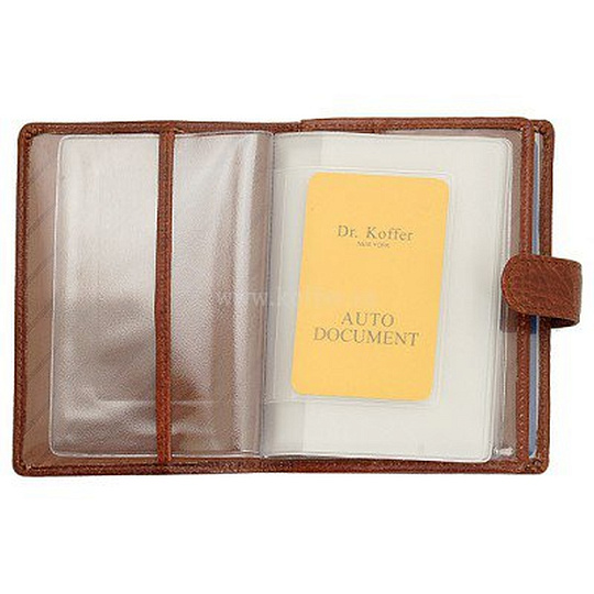 Обложка для паспорта/автодок из натуральной кожи Dr. Koffer