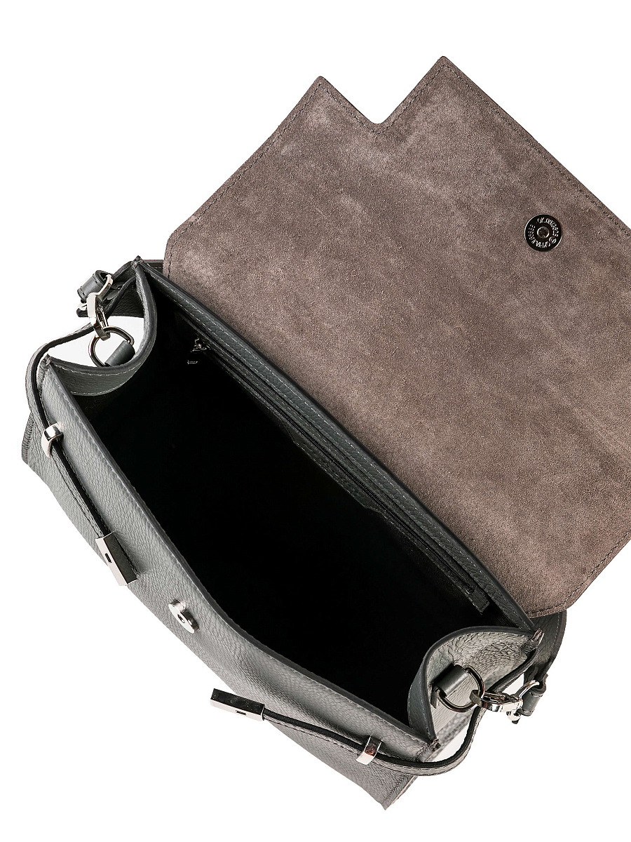 Женская сумка Dr. Koffer из натуральной кожи серая
