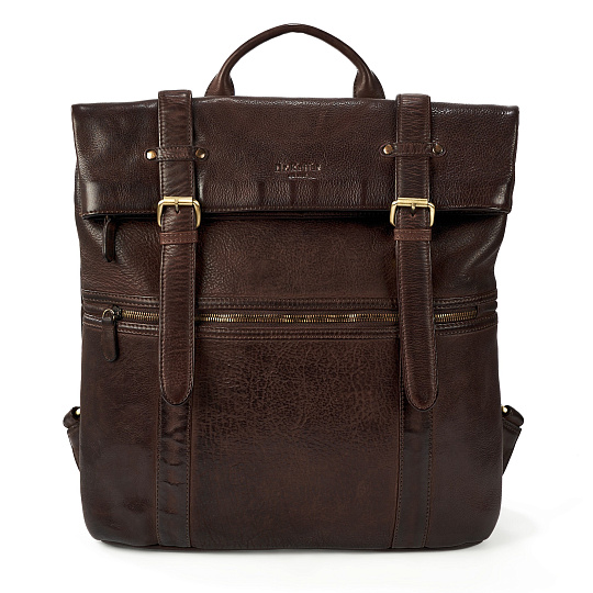 Рюкзак Dr.Koffer из натуральной кожи темно-коричневый
