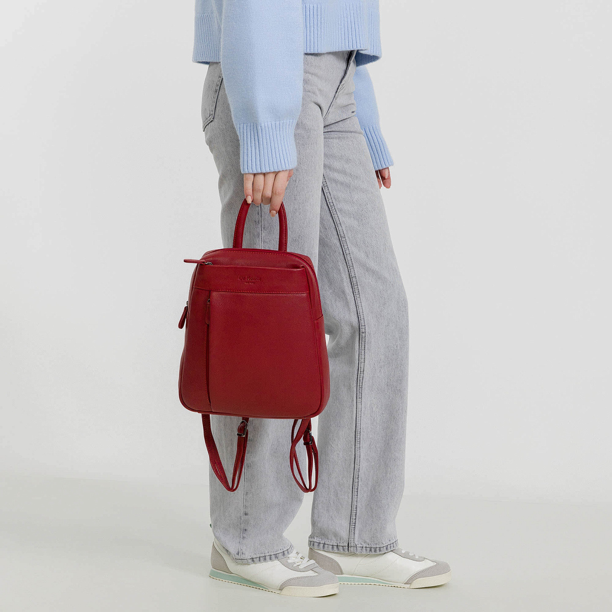 Рюкзак Dr.Koffer из натуральной кожи красный