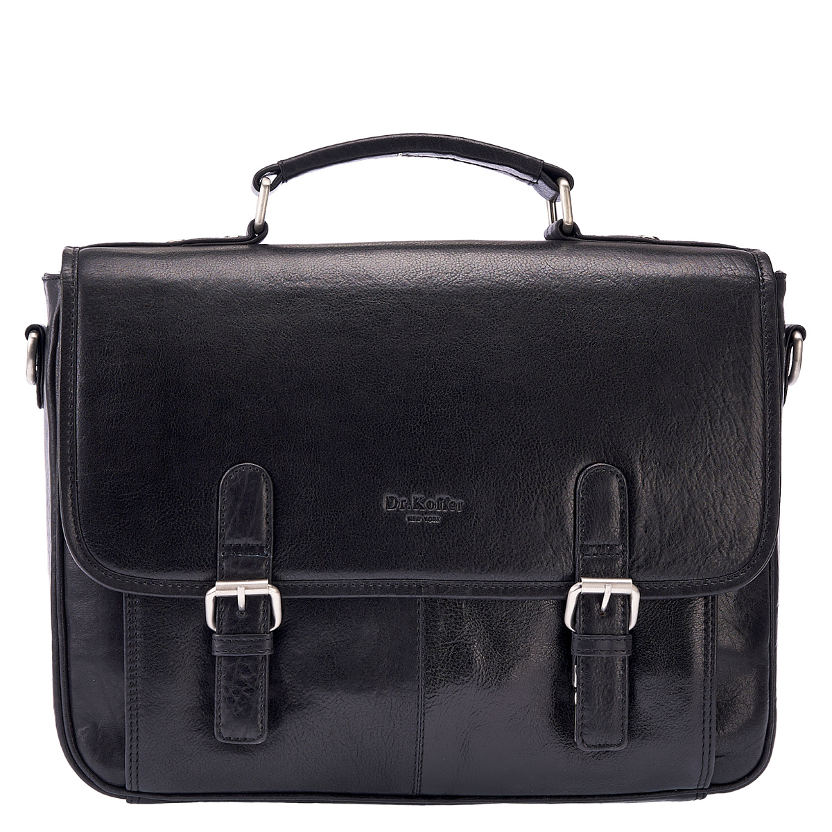 Портфель Dr.Koffer из натуральной кожи черный