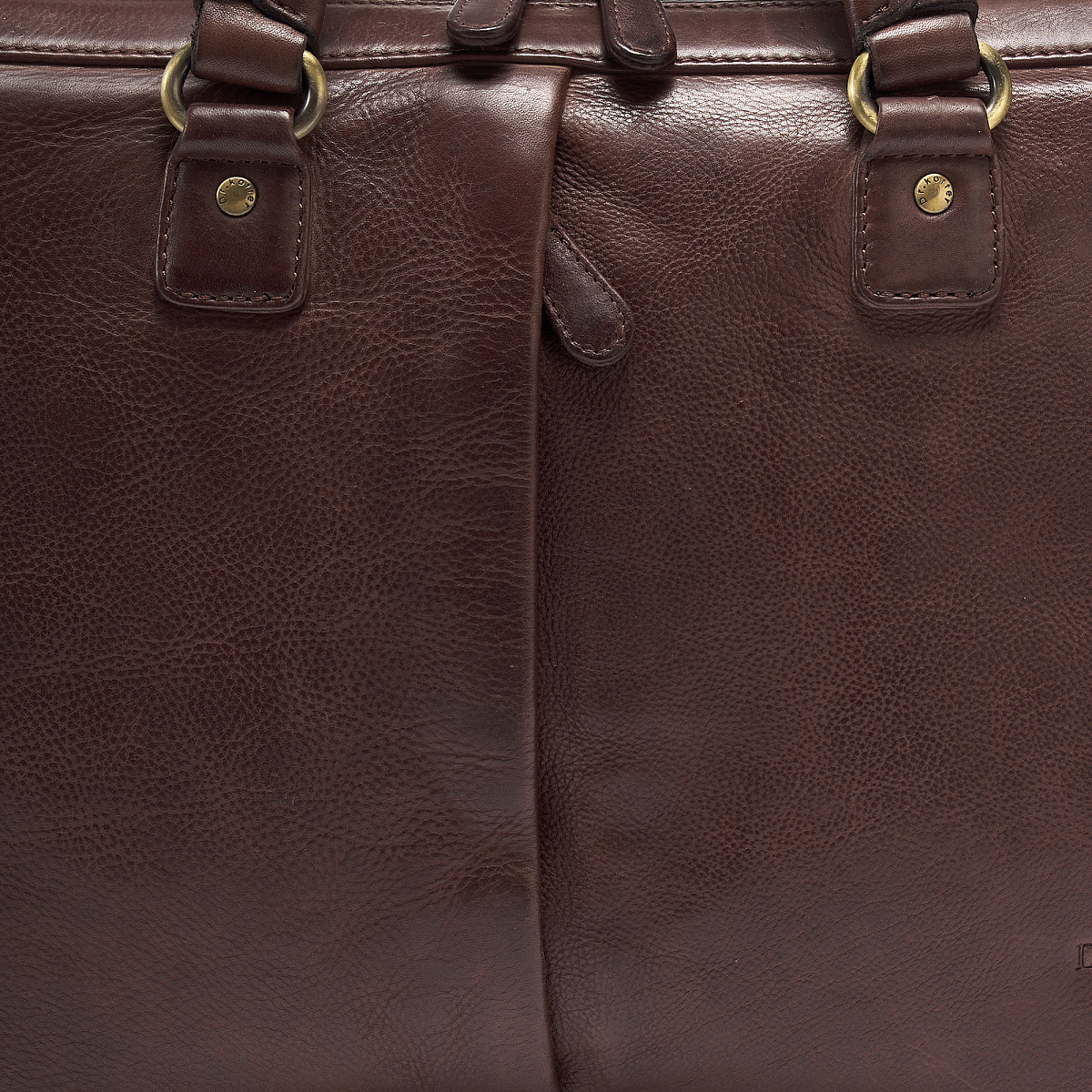 Деловая сумка Dr.Koffer из натуральной кожи темно-коричневая