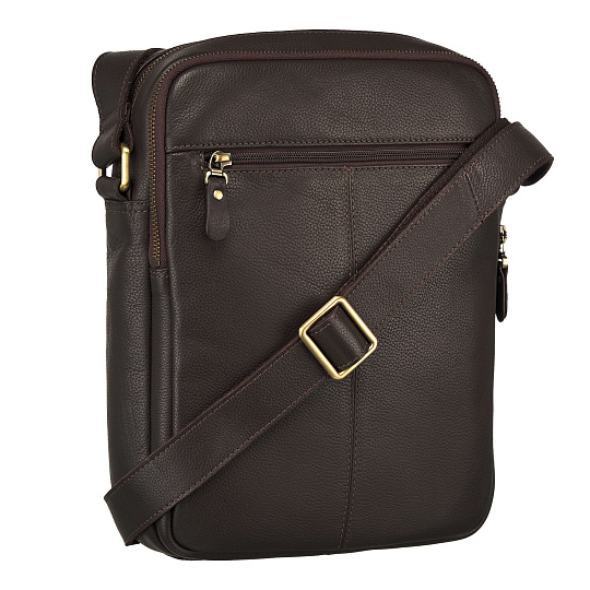 Сумка через плечо Dr.Koffer из натуральной кожи коричневая